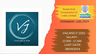 Powergrid New Recruitment 2024 | vacancy job | #jobs #jobsearch #vacancyjob #pgcil #newvacancy2024