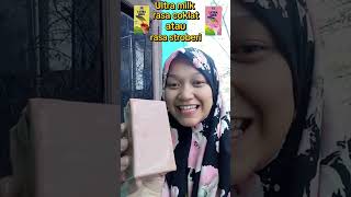 Tebak jajanan susu ultra milk rasa coklat atau stroberi#trendingshorts #jajanan #jajananviral