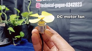 How To Make Mini DC Motor FAN Using A DC Motor FAN USB⚙️