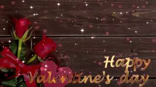 Happy Valentine's day greeting footage