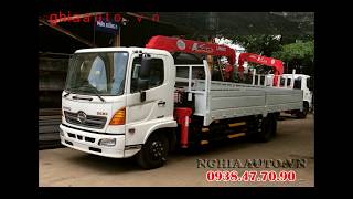 Xe  Hino gắn cẩu 5 tấn