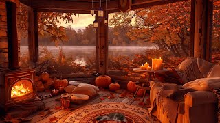 Warm Autumn Afternoon in the Autumn Forest: Soft Piano, Campfire, and Gentle Autumn Air