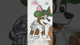 can you guess his name??Speed coloring!! #shorts #viral #paw #cute #satisfying