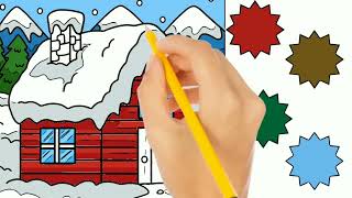 #winter season drawing#drawing for kids#kids snow coloring fun