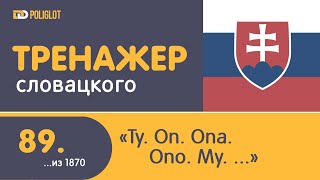 Тренажёр словацкого языка. Урок89.Ty. On. Ona. Ono. My.