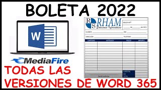 ✅💥🔥Como crear una BOLETA DE VENTA en WORD 365 | Elaboración de Comprobante de Venta PASO A PASO 2022