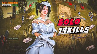 Solo 14 kills Gameplay | BGMI | GIRLGAMER | Yo I m back !!!