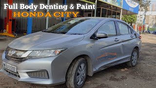 Silver Honda City Full Body Denting & Paint / Car Tech Care