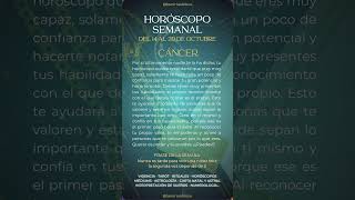 CÁNCER Horóscopo Semanal · Del 14 al 20 de octubre #cancerzodiac #horoscopo #horoscope