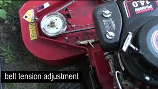 Changing the Blade Drive belt for a Toro Commercial Proline Walk Behind mower (48 inch deck)