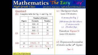 Ques 8   Maths The Easy Way CXC CSEC January 2012