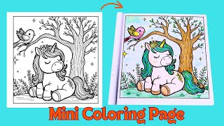 Cute Unicorn Coloring Page | Mini Coloring Book For Kids | Coloring Fun for Children