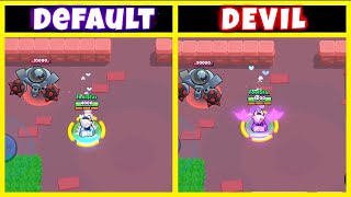 default VS devil !!! Skin Review Of Brawl Stars