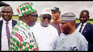 Former VP Atiku Abubakar, Tambuwal, Others Storm Benin City for PDP Grand Finale Rally in Oredo