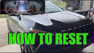 HOW TO RESET OIL LIFE JEEP CHEROKEE KL 2014 TO 2023