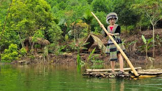 Build the second bamboo cabin - enjoy grilled chicken - Lý Thị Hoa