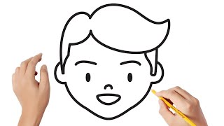 Boy Face Drawing, Painting and Coloring for Kids, Toddlers | How to Draw, Paint Basics