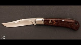 Couteau  "  Trapper " par Aleksandr Vetrov - Micarta Burnlap / M390