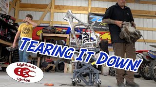 Tearing Down A YZ250 | Building the best enduro bike episode #2 | Highland Cycles