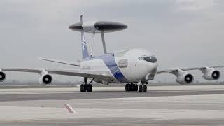 NATO AWACS E-3A Sentry Lands in North Macedonia