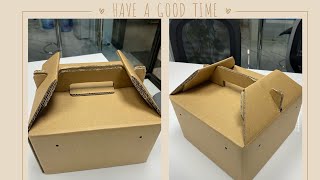 Takeaway Boxes with carry handles#carton box#take away#shorts#外賣盒#紙箱