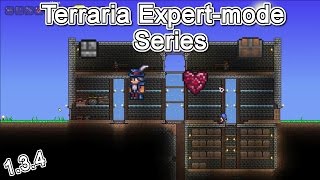 Terraria (Expert Mode) Ep. 9: House-Building and Max Life!