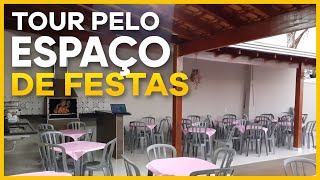 Tour pelo Espaço de Festas: Espaço Mortare - Conheça detalhes e construção de um espaço de festa.