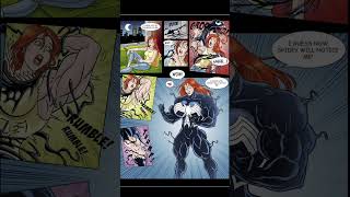 Female muscle cartoon comic Mary Jane muscle grow as Venom host