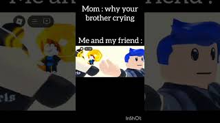 Not my problem mom #roblox #memes #funnyshorts