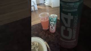 Chicken Noodle Soup and Mixed Energy Drink