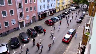 Skateboarding Flashmob Munich