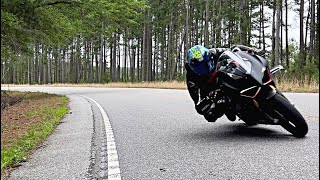 2023 DUCATI V4 SP2 shredding rubber with two MT07 Bad Boyz ~high speed Indo