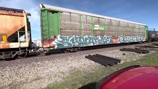 CSX SB M513 two lead unit 3054 - 875 on the Henderson sub. Springfield,Tn 03/05/23