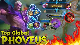 MANIAC!! Phoveus Best Build S22 | Meta Phoveus Hyper | Top Global Phoveus MLBB