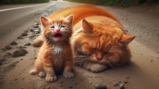 kitten struggle to save its father||cat story cat movie