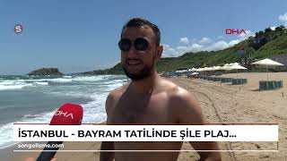 İstanbul - Bayram tatilinde Şile plajlarında yoğunluk