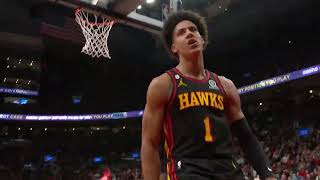 Dejounte Murray Steals Then Orchestrates a Blind Pass To Jalen Johnson For The Slam  NBA 011423