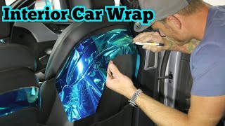 Precision Cutting - Interior Wrap In Blue Chrome