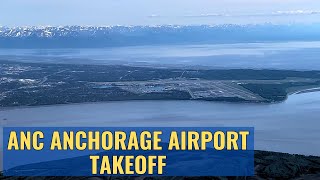 Afternoon Take off at ANC Anchorage Airport 4K/60fps June 2023