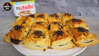 Blätterteigtaschen gefüllt mit NUTELLA / Nutella Blätterteigtaschen / NaDas Welt Rezepte