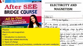 Electricity and magnetism| SEE APPEARED STUDENTS| ENTRANCE EXAM | PART 1