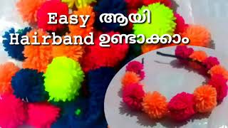 Diy Pom Pom Hairband//Hairband For Kids// Inus world