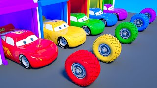 Bingo Song & Wheels on the Bus - Monster Truck Wheels and Soccer Balls | Nursery Rhymes & Kids Songs