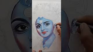 Jai Shree Krishna ❤️ #drawing #art #artist #trending #artwork #shorts #youtubeshorts #viralvideo