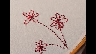 Running Stitch Flower, Hand Embroidery Tutorial