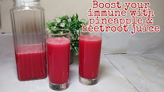 HEALTHY JUICE OF PINEAPPLE AND BEETROOT. #health #juice