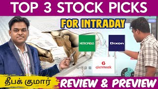 Top 3 Stock Picks for Intraday | Nifty & Bank Nifty | Review & Preview | Technical Analysis