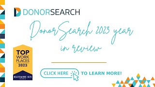 DonorSearch 2023 Year in review