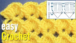 Crochet: How to Crochet Texutured Shell Stitch for beginners.