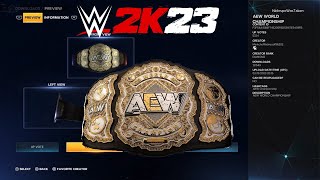 WWE 2K23 - How To Get AEW Championship